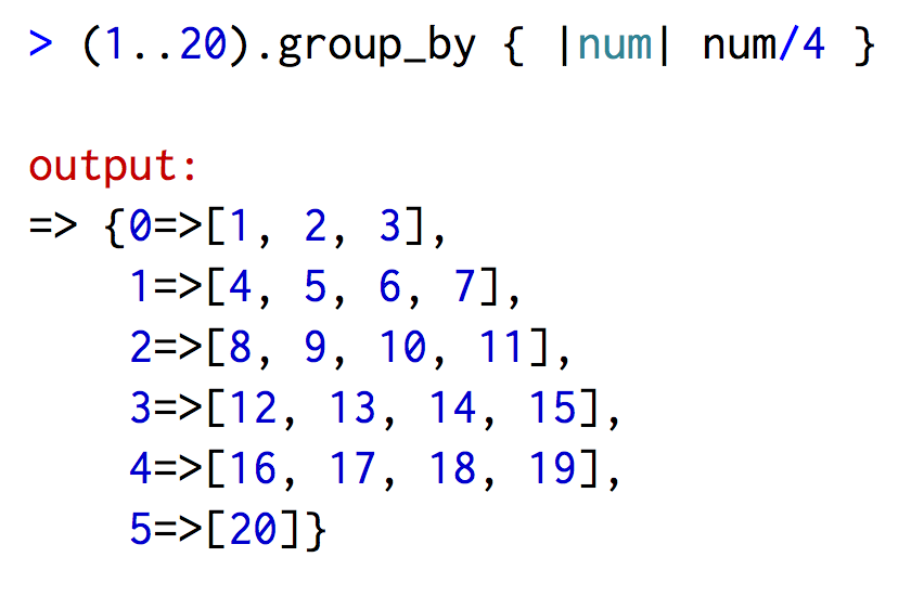 Example of using the #group_by method with a range.