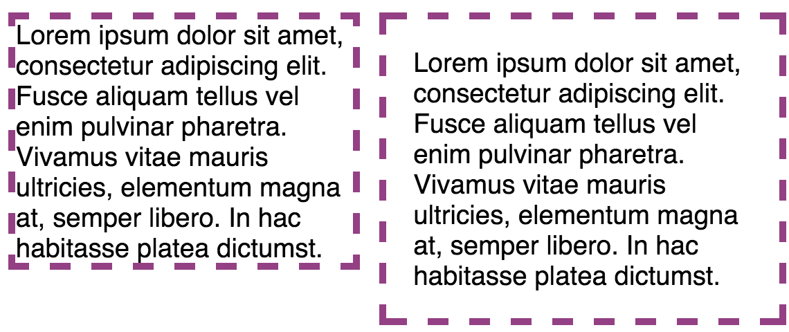 Example of applying the padding property